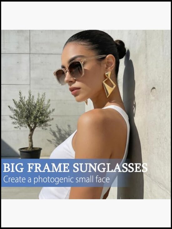 Square Mirrored Polarized Sunglasses with UV Protection main image 4